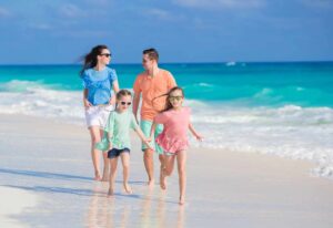 Familienurlaub am Strand