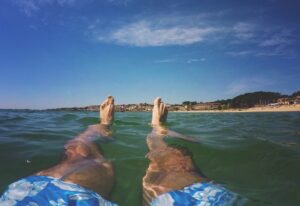 Relaxing in the sea