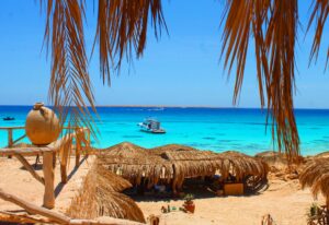 Orange Bay Island Beach landscape in Hurghada