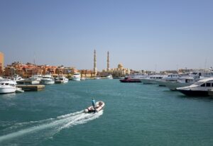 Entrance to the port of Hurghada