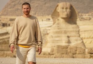 Travel in Egypt. Pyramids of Giza.