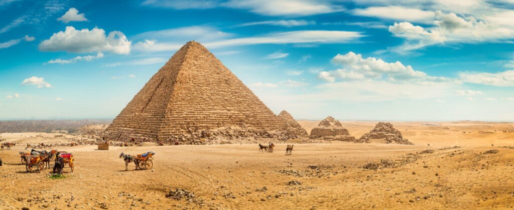 Pyramid at Giza on a Cairo excursion from Hurghada