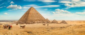 Pyramid at Giza on a Cairo excursion from Hurghada